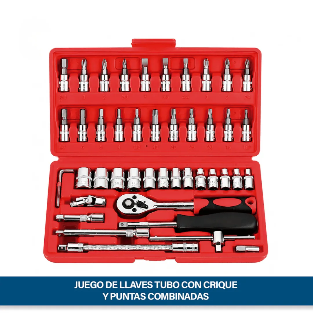 2 Juego de Llaves Tubo con Crique y Puntas Combinadas - Imagen 1