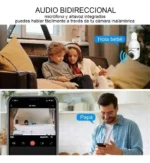 Camara Seguridad Ip Foquito Con Wifi Y Parlante Vision Nocturna Color Blanco DOMO E27 - Imagen 3